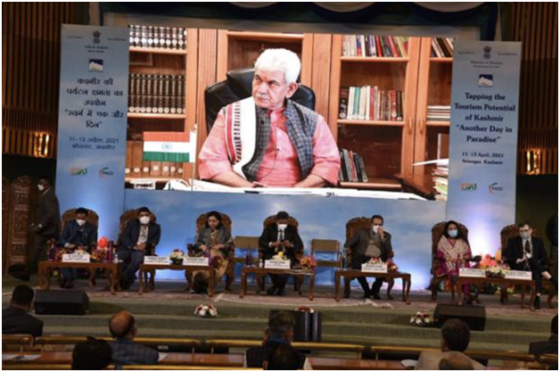 Shri Manoj Sinha and Shri Prahlad Singh Patel inaugurate the mega tourism promotion event “Tapping the Potential of Kashmir: Another Day in Paradise” being held in Srinagar