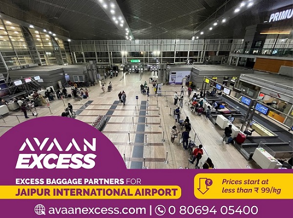 Avaan Excess Launches Affordable Baggage Courier Services at Jaipur International Airport – Prices Start at Less Than Rs 99/kg.