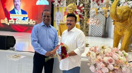 Chandra Mandalapu Congratulates Ravi Mandalapu on Felicitation in New Jersey