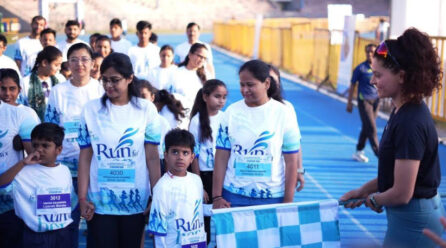 Bhopal Stadium Lights Up for the Run For Her Anniversary Celebration